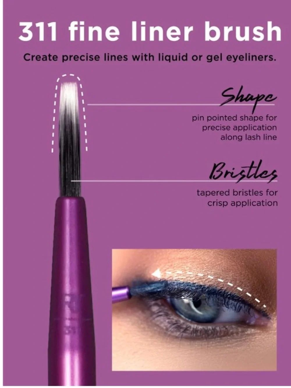 RT Real Techniques Enhanced Eye Set of 6-Eye Brush Set with Holder